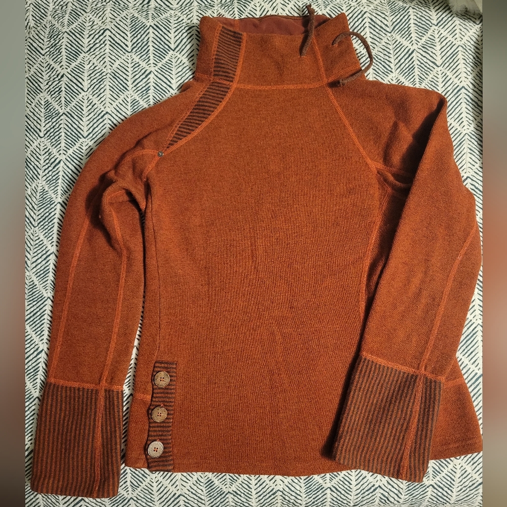 Prana wool blend funnel neck sweater